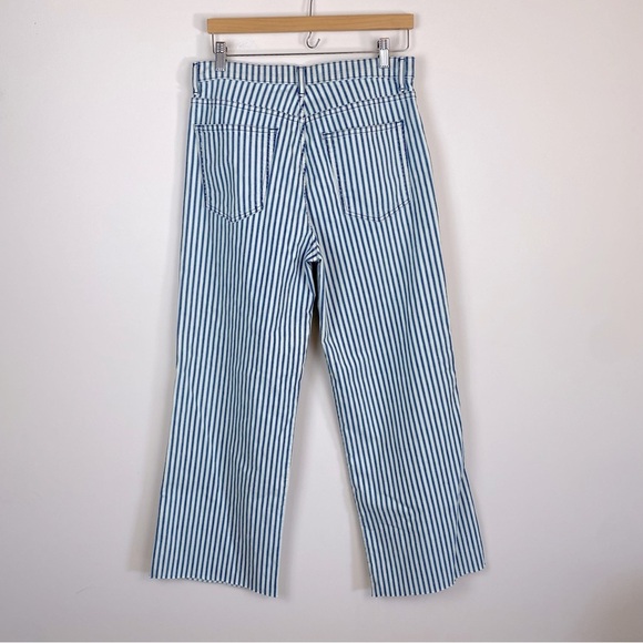 Reformation Stretch Flood Wide Leg Jeans in Fiji Stripe - Picture 2 of 10